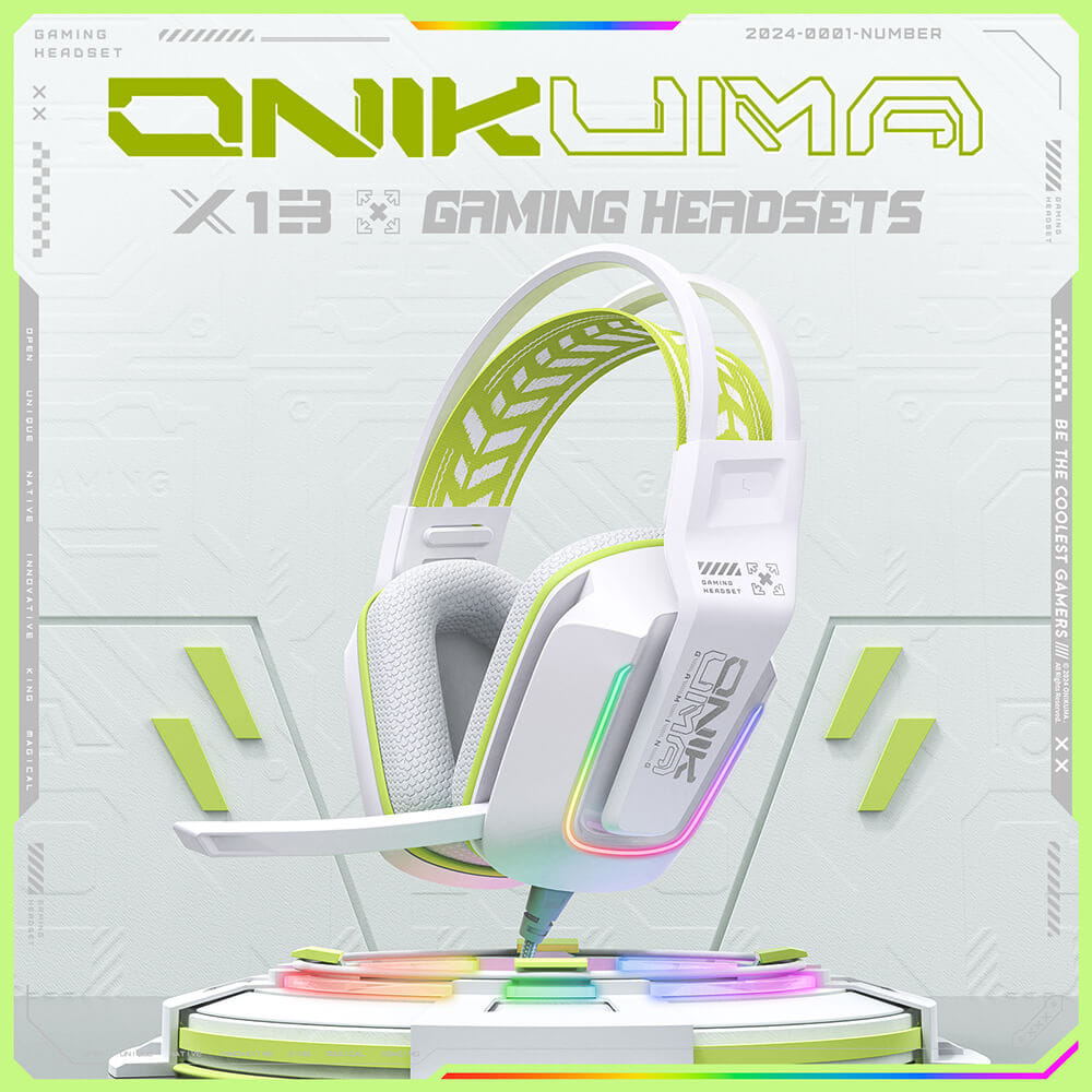 หูฟังเกมมิ่ง ONIKUMA X13 GAMING HEADSET - สีขาว_1